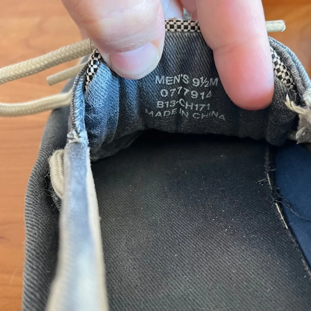 Sperry Top-Sider Bahama Mens 9.5M Navy Blue Canvas Boat Shoes 0777914